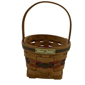 Vtg Longaberger 1989 Inaugural Basket Handwoven USA With Handle‎ 8.5” Signed